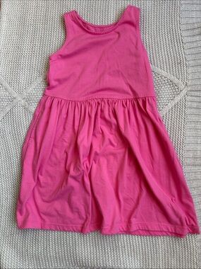 Girls Sleeveless Pink Cotton Dress